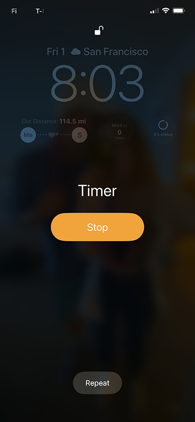 screenshot of a timer that was set for a cooking breakfast